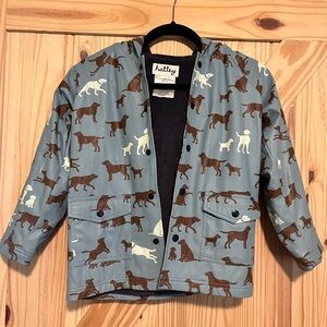 Hatley Blue and Brown Dog Print Raincoat